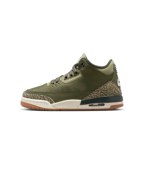 KDM0967　225-25AIR JORDAN 3 RETRO GS　202MDOLIV/SEQU　629103-0010