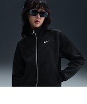 HJ0976　W WR POLY KNIT JKT　010BLK/WHT　690295-0001