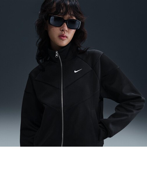 HJ0976 W WR POLY KNIT JKT 010BLK/WHT 690295-0001
