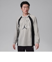 IF1915　M J FLT LS POLO JRSY　050GREY H/BLACK　707091-0002