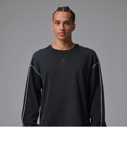 IF1829 M J FLT HVYWGHT LS TOP 010BLACK/BLACK 707083-0001