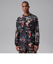 IF1831　M J FLT AOP LS JRSY　010BLACK/WHITE　707084-0001