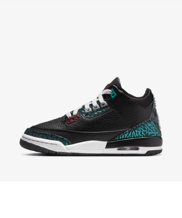 KFV5437 225-25AIR JORDAN 3 RETRO GS 001BLK/SIRNRD 683590-0001