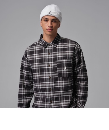 IF1857　M J BRK FLANNEL GFX LS　010BLACK/SAIL　707089-0001