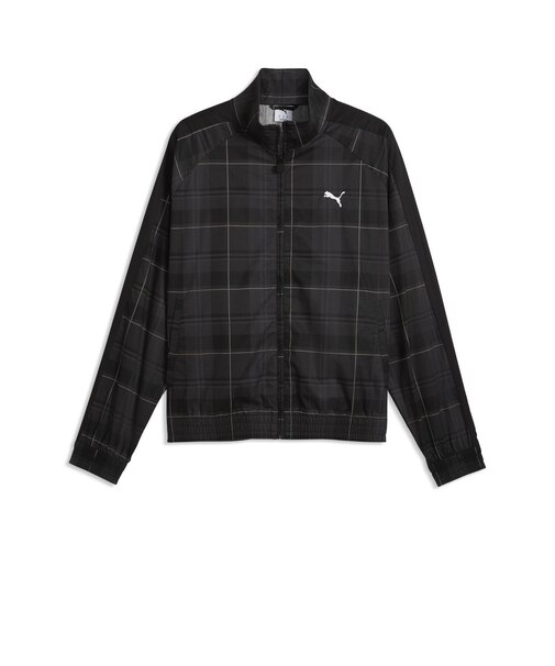 639061 M T7 RELAXED TARTAN WOVEN JKT 01BK 717910-0001