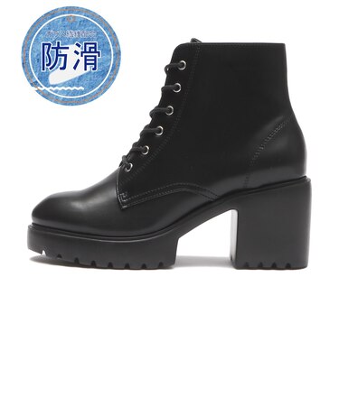 W8037　GL 6HOLE LACE UP 8　BLACK　715021-0001