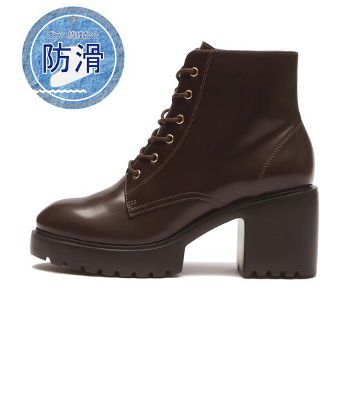 W8037　GL 6HOLE LACE UP 8　BROWN　715021-0002
