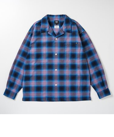 126K1071001　M Check Flannel Open Shirts　NAVY　717847-0001