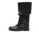 W3097　2BELT SHIRRING LONG BOOTS　BLACK　717157-0001