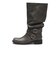 W3097　2BELT SHIRRING LONG BOOTS　GRAY　717157-0002