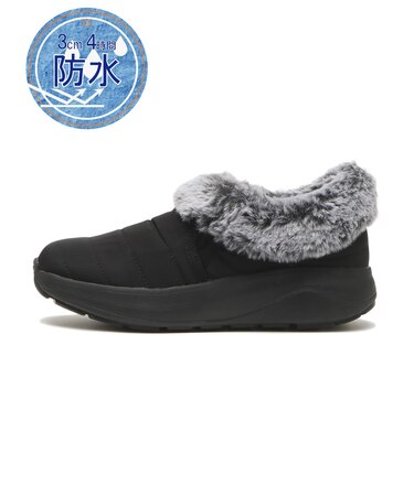 W3068　QS QUILTED BOA SHOES　BLACK　715084-0001