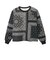 C3-E605　M QUILT PADDED CREWNECK JKT　ﾌﾞﾗｯｸ　720251-0001