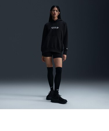 HQ2987　W FLC OS HOODIE OPP1　010BLK/WHT　688243-0001