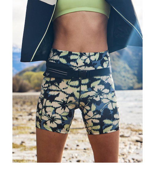 【オンラインストア・直営店限定】Roxy HEART INTO IT BIKER PT ウィメンズ ウェア レギンス スパッツ パイナップル柄