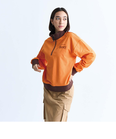 【ROXY ロキシー 公式通販】ロキシー（ROXY）Roxy 速乾 UVカット ハーフジップ スウェット KEEP IT REAL STAND
