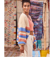 【ROXY ロキシー 公式通販】ロキシー（ROXY）Roxy MARBLE TILES STRIPE カーディガン