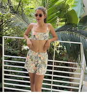 【ROXY ロキシー 公式通販】ロキシー（ROXY）【OUTLET】Roxy SIMPLY BOTANICAL ラッシュTシャツ付き 水着 3点セット