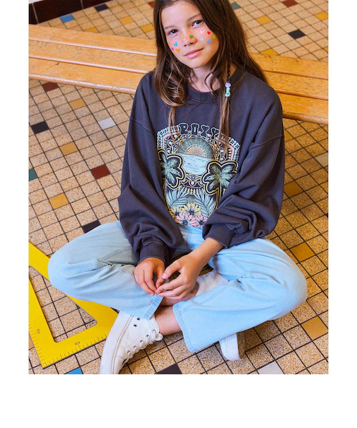 【ROXY ロキシー 公式通販】ロキシー（ROXY）Roxy キッズ LINEUP CREW RG TERRY C プールオーバー