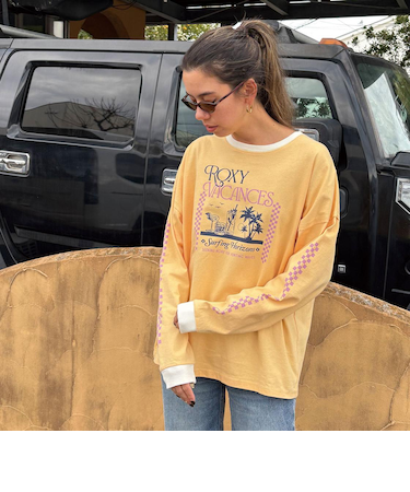 【ROXY ロキシー 公式通販】ロキシー（ROXY）Roxy SEEKING MORE FUN ウィメンズ Tシャツ ロンT