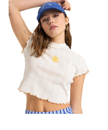 【ROXY ロキシー 公式通販】ロキシー（ROXY）【オンラインストア・直営店限定】Roxy POINTELLE BABY T ウィメンズ トップス