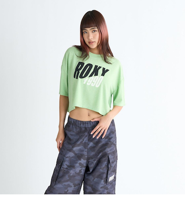 Roxy SILENT VIBES ウィメンズ 半袖Tシャツ フィットネス スポーツ <2025 SPORTS COLLECTION>