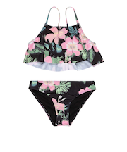 【ROXY ロキシー 公式通販】ロキシー（ROXY）Roxy SHADOW FLORAL FLUTTER SET キッズ ビキニセット