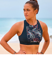 【ROXY ロキシー 公式通販】ロキシー（ROXY）Roxy ROXY ACTIVE CB PT CROP TOP ウィメンズ 水着トップ