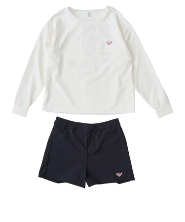 【ROXY ロキシー 公式通販】ロキシー（ROXY）Roxy MINI HEAR THE WAVES キッズ 長袖ラッシュガード ２点セット