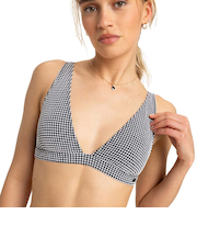 【オンラインストア・直営店限定】Roxy GINGHAM ELONGATED TRI ウィメンズ スイムウェア 水着 ビキニトップ ギンガムチェック柄_2025