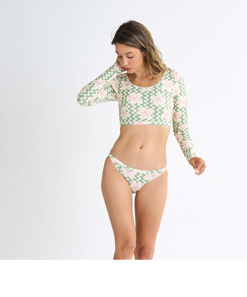 【ROXY ロキシー 公式通販】ロキシー（ROXY）Roxy PARTY WAVES L/S BIKINI ウィメンズ 長袖ラッシュガード ボトムセット