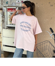 Roxy ACTIVE EDGE ウィメンズ 半袖Tシャツ オーバーサイズ ビッグT ティーシャツ カレッジ風