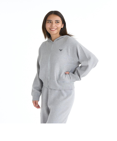 Roxy HEART  WAVE KNIT HOODIE ウィメンズ ダブルジップニットフーディ <2025FW HEART WAVE>