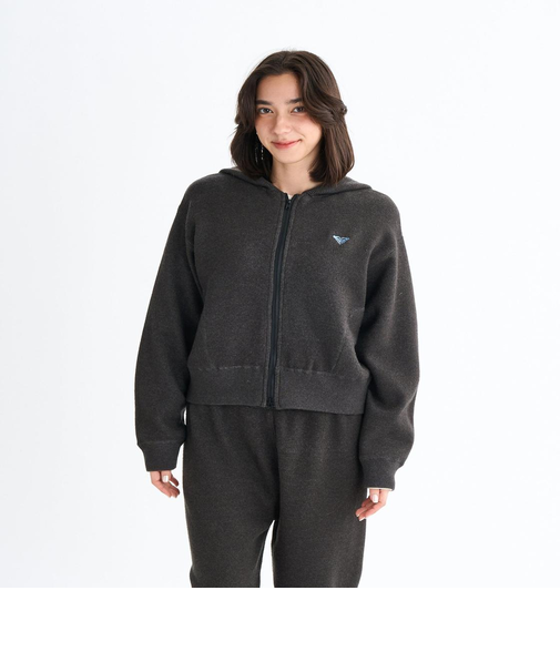 Roxy HEART  WAVE KNIT HOODIE ウィメンズ ダブルジップニットフーディ <2025FW HEART WAVE>