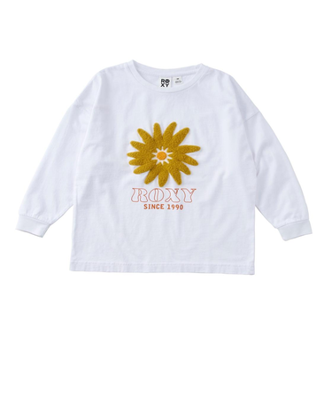 【ROXY ロキシー 公式通販】ロキシー（ROXY）Roxy MINI BELLIS S/STEE キッズ フラワーモチーフ 長袖Tシャツ 袖口リブ仕様
