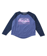 Roxy MINI ROXY HEART WAVE RAGLAN TEE キッズ ラグランスリーブ 長袖Tシャツ