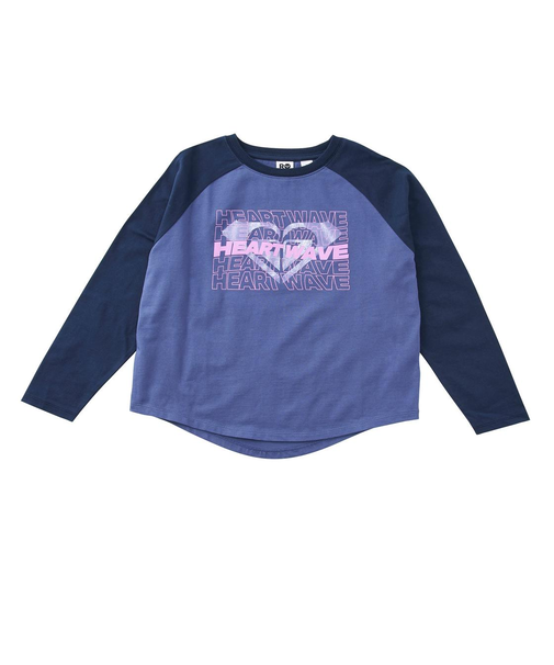 Roxy MINI ROXY HEART WAVE RAGLAN TEE キッズ ラグランスリーブ 長袖Tシャツ