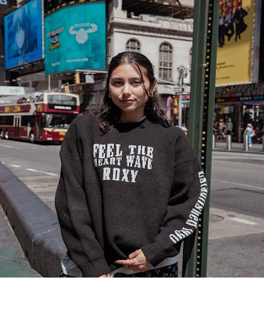 Roxy FEEL THE HEART WAVE ウィメンズ スウェットライクジャカードセーター <2025FW CRUISERS>