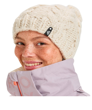 ROXY ウィメンズ WINTER BEANIE ケーブル編みビーニー ポンポン 【25-26SNOWモデル】