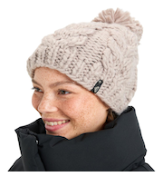ROXY ウィメンズ WINTER BEANIE ケーブル編みビーニー ポンポン 【25-26SNOWモデル】