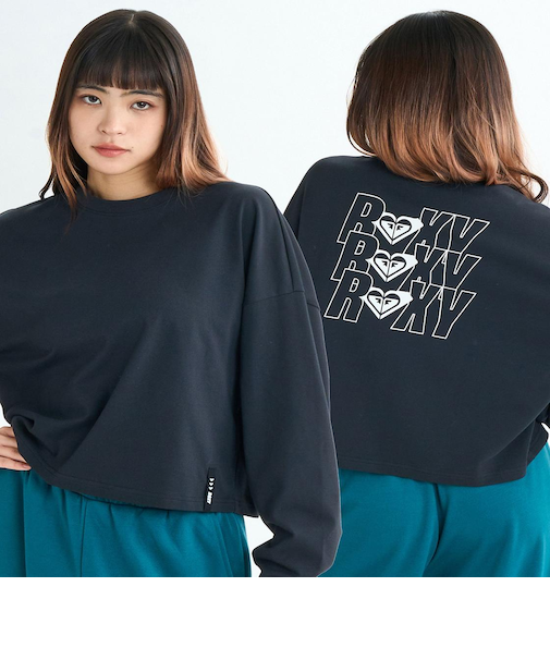 Roxy Fitness TRIPLE HEARTS L/S TEE ウィメンズ フィットネス 長袖Tシャツ 速乾・UVカット<2025FW SPORTS>