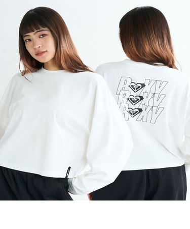Roxy Fitness TRIPLE HEARTS L/S TEE ウィメンズ フィットネス 長袖Tシャツ 速乾・UVカット<2025FW SPORTS>