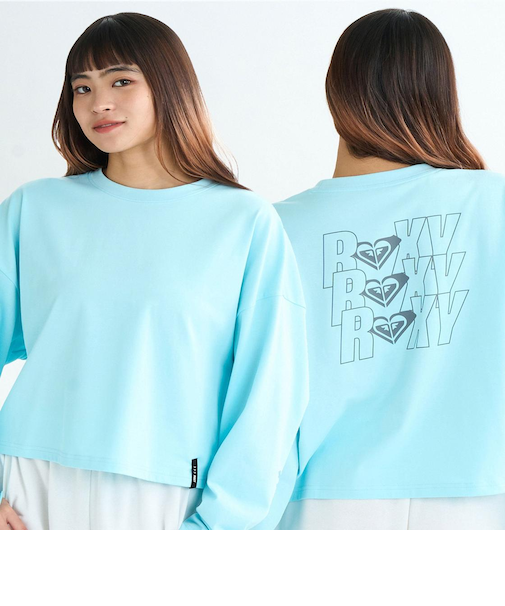 Roxy Fitness TRIPLE HEARTS L/S TEE ウィメンズ フィットネス 長袖Tシャツ 速乾・UVカット<2025FW SPORTS>