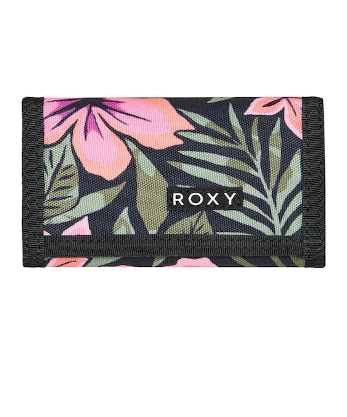 Roxy SMALL BEACH ウィメンズ 三つ折り財布 ミニ財布 トロピカル柄 <2025FW HEART WAVE>  <25FWグローバル展開アイテム>