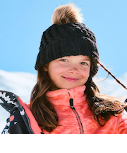 ROXY キッズ BLIZZARD GIRL BEANIE ビーニー 保湿 フリースライナー付きポンポン 【25-26SNOWモデル】