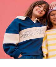 Roxy ICONIC WAVES キッズ 裏起毛 スウェット ラガーシャツ風トップス  <25FWグローバル展開アイテム>