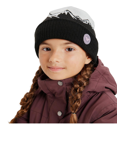 ROXY キッズ SNOWROX GIRL BEANIE ビーニー ジャガード織り 【25-26SNOWモデル】