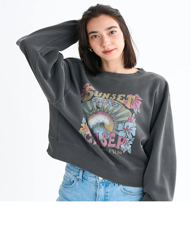 【ROXY ロキシー 公式通販】ロキシー（ROXY）Roxy SUNSET CHASER ウィメンズ スウェットトップス 長袖 丈短め