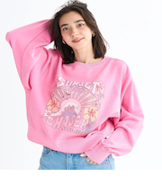 【ROXY ロキシー 公式通販】ロキシー（ROXY）Roxy SUNSET CHASER ウィメンズ スウェットトップス 長袖 丈短め