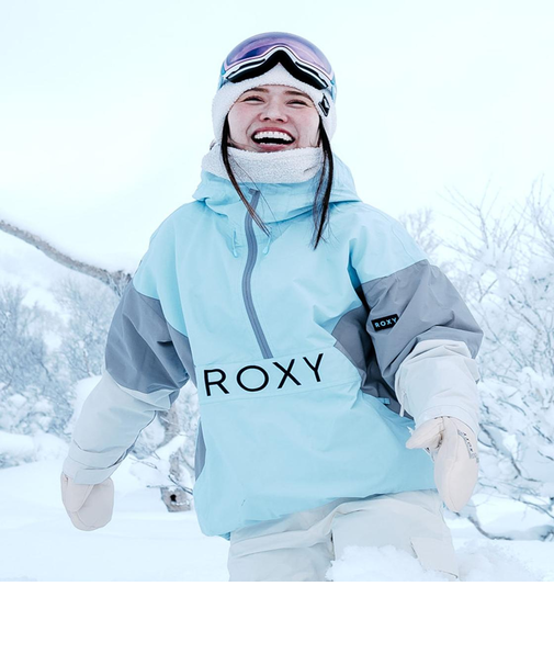 ROXY ウィメンズ ALPHA ANORAK JK スノージャケット リラックスフィット 裾幅調節コード付き【25-26SNOWモデル】