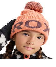 ROXY キッズ EFFIE GIRL BEANIE ビーニー ROXYジャガードロゴ ポンポン 【25-26SNOWモデル】